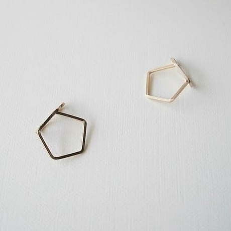 五角形イヤリング(ノンホールピアス)