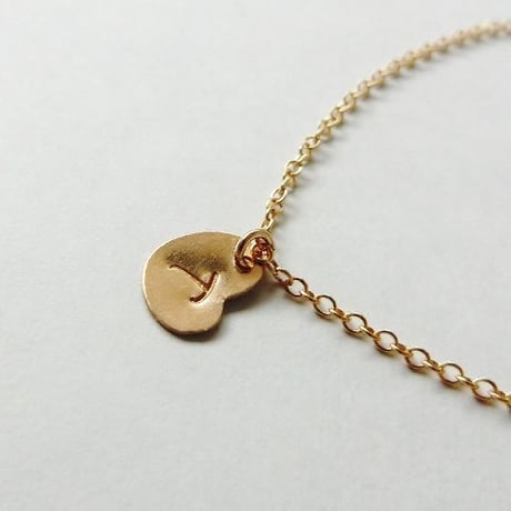 イニシャルハートプレートチェーンブレスレット