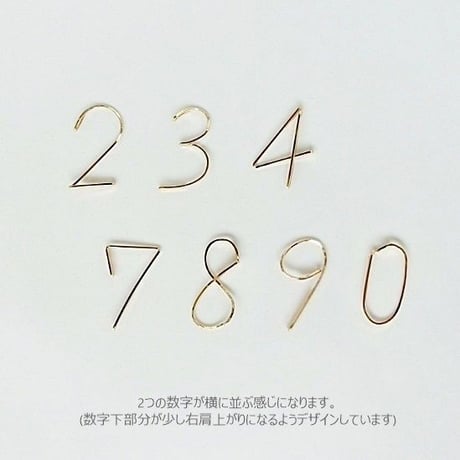 華やぎ数字(ナンバー)2ケタネックレス