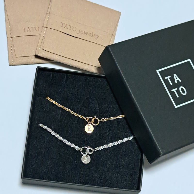 イニシャルペアブレスレットセット【ペア】 | ナンバー（数字）と