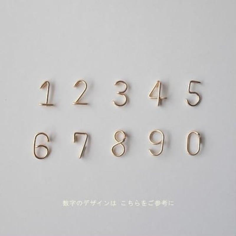 数字(ナンバー)3ケタサイドネックレス | ナンバー（数字）と