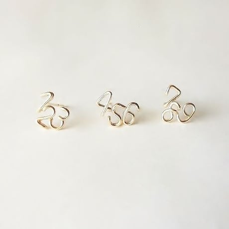 数字(ナンバー) 3ケタピアス　モーション