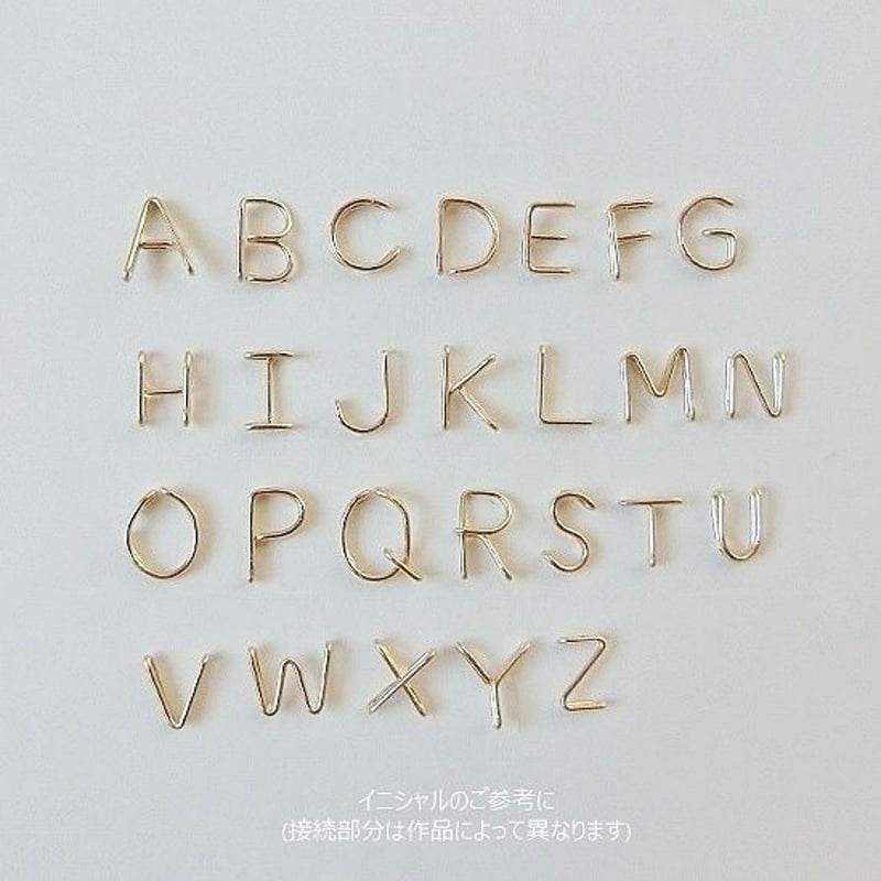 アルファベット × 数字(ナンバー) の綴りネックレス [ブロック体