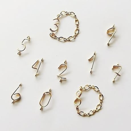 《CLASSY.ONLINE掲載アイテム》数字(ナンバー)チェーンリング