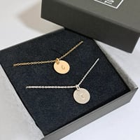 イニシャルペアプレートネックレスセット【ペア】
