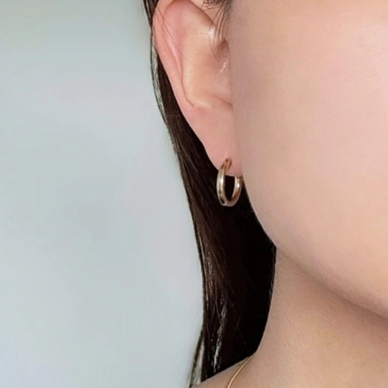 フープピアス | ナンバー（数字）とイニシャルのハンドメイド