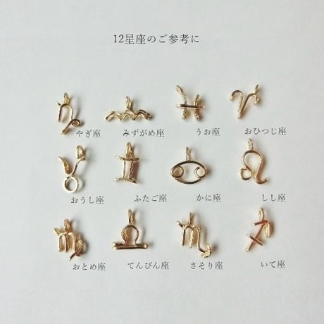 誕生石と星座ネックレスのセット