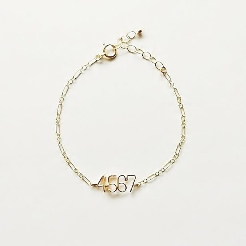 数字(ナンバー)4ケタチェーンブレスレット | ナンバー（数字）と