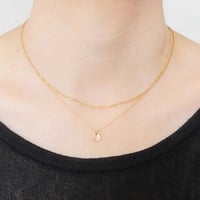《数字2ケタ》のロング&ショートデザインチェーンネックレスとミニプレートネックレスのセット