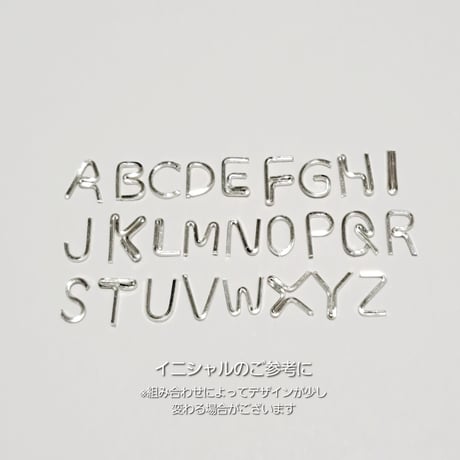 [TATO] 2つのイニシャルリング[シルバー925]