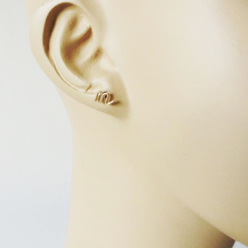 肩*年様 【最終値下げ】himie qshami スタッドピアス SJX W】BLACK DIAMOND MINI HOOP PIERCED EARRING(6ZP5053)｜SJX