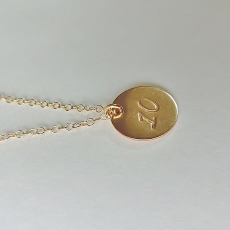 数字(ナンバー)2ケタプレートネックレス