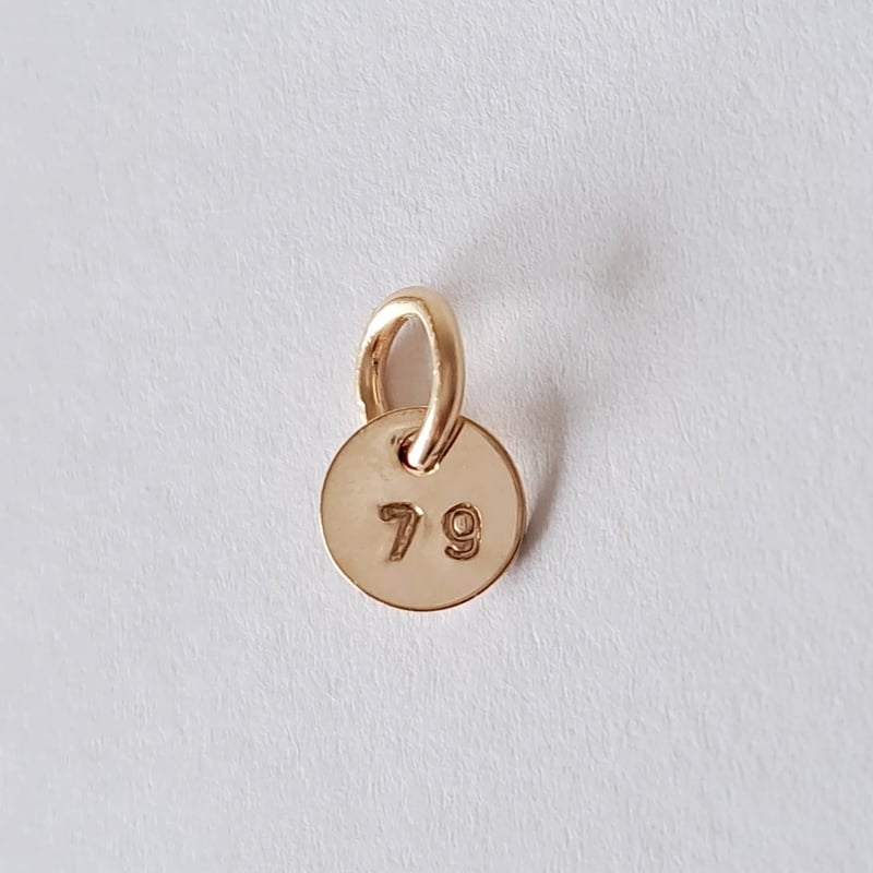 カスタマイズ] ミニ数字(ナンバー)2ケタプレートチャーム | ナンバー