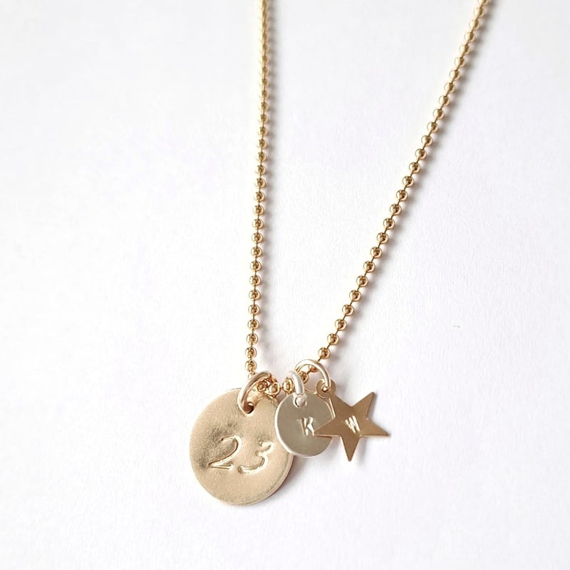 ミニイニシャルプレートチャーム【着せ替えネックレス用