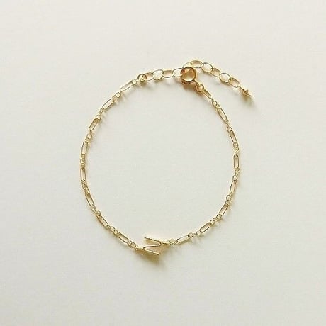 イニシャルラインブレスレット
