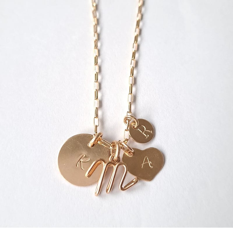 数字(ナンバー)2ケタチャーム『10金』【着せ替えネックレス用