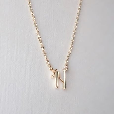 ハンドライティング数字(ナンバー) 2ケタ ネックレス