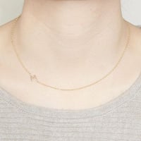 イニシャルサイドネックレス 【10金】