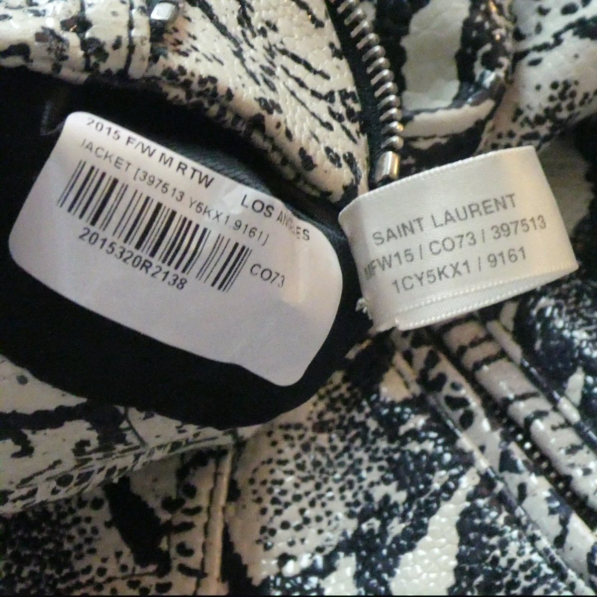 SAINT LAURENT パイソンエンボス ライダースジャケット | MLS SAINT LAURENT パイソンエンボス ライダースジャケット | MLS