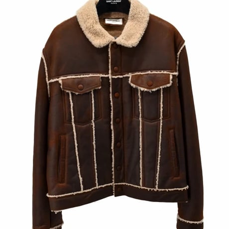 20ss SAINT LAURENT オペラ ウォッシュ レザージャケット 46