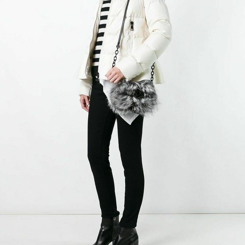 MONCLER LILIANE シルバーフォックスファーバッグ | MLS