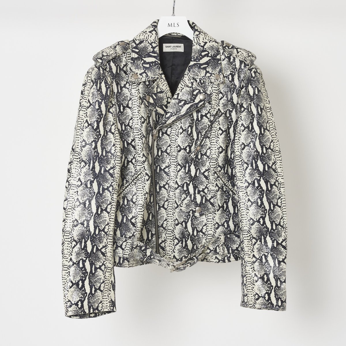 SAINT LAURENT パイソンエンボス ライダースジャケット | MLS SAINT LAURENT パイソンエンボス ライダースジャケット | MLS