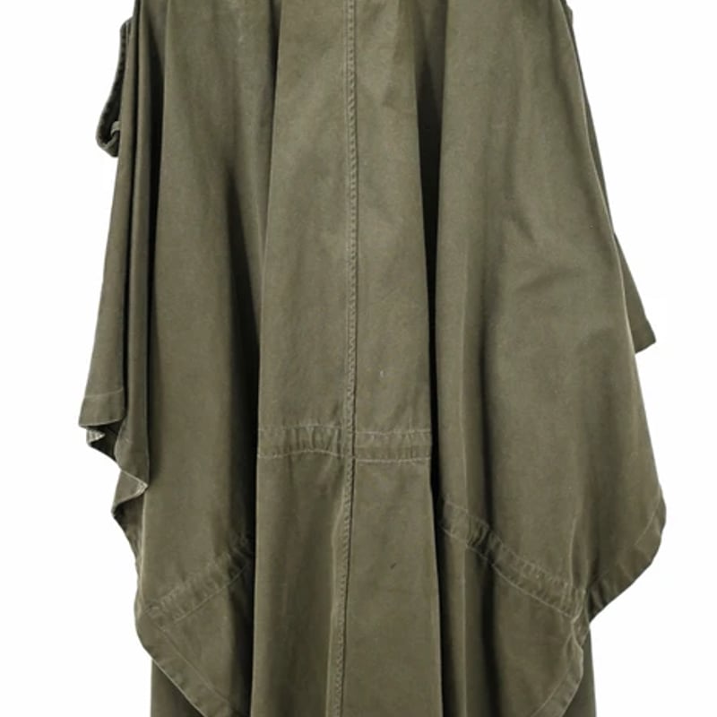 サンローランオリーブグリーン フード付きポンチョ サンローラン