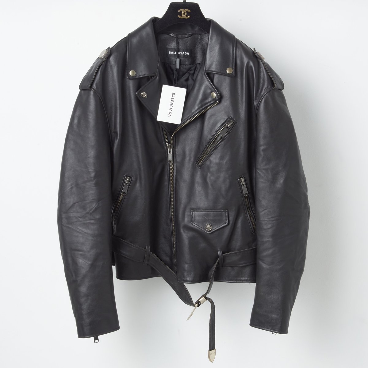 BALENCIAGA ライダースジャケット BALENCIAGA(バレンシアガ) ペインテッドバイカージャケット