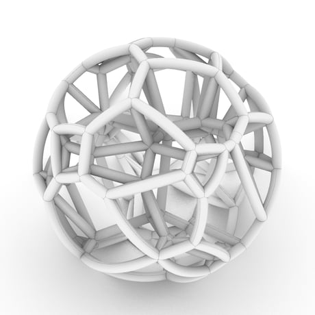 耳元にそっと、知的な個性を。【VORONOI BALL】知的な造形美が耳元を彩る、軽やかなイヤリング（黒）（金具の変更無料）