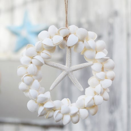 海を感じる硝子のツリー ＆シェルリース二点セット 海を感じる硝子のツリー ＆シェルリース二点セット