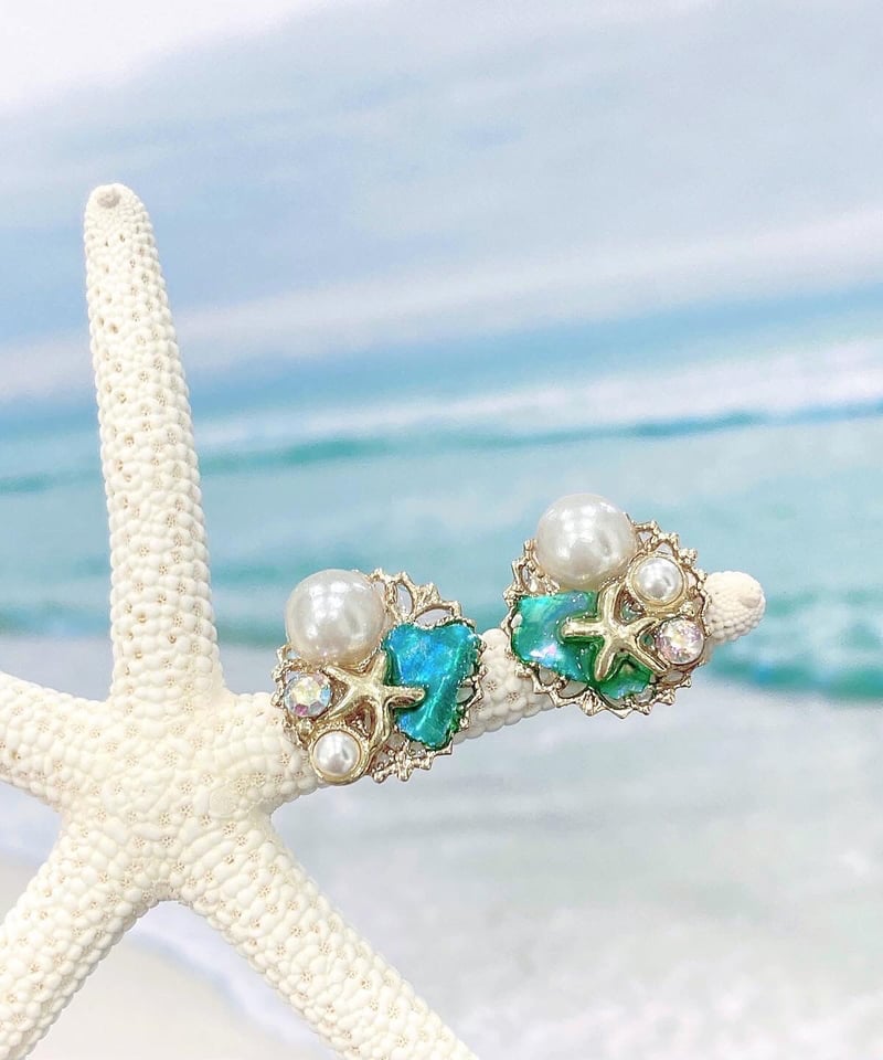 SHELOOMオリジナル シェル＆ヒトデの海ピアス | SHELOOM （シェルーム 