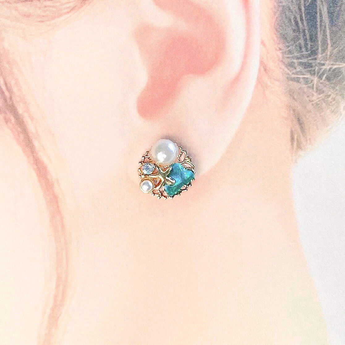 SHELOOMオリジナル シェル＆ヒトデの海ピアス | SHELOOM （シェルーム 
