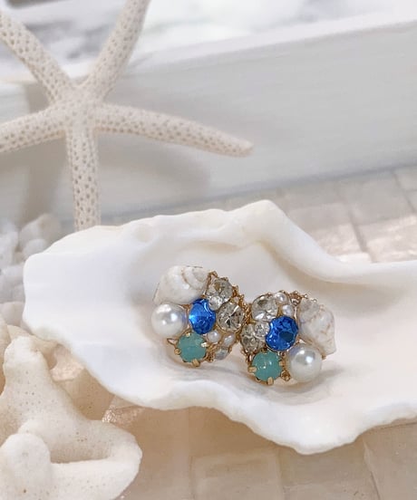 海の泡ピアス　SHELOOMオリジナル