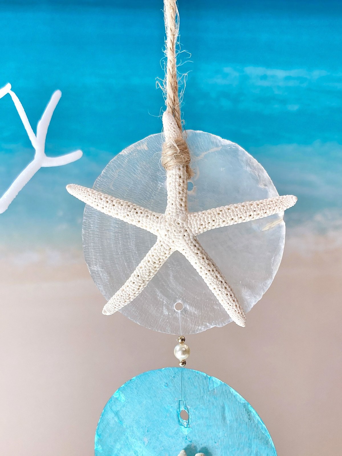 カピス&シェルミックスオーナメント / ヒトデホワイト SHELOOM