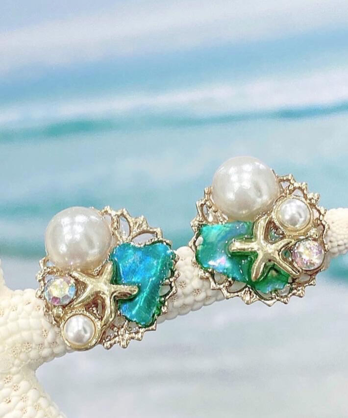 SHELOOMオリジナル シェル＆ヒトデの海ピアス | SHELOOM （シェルーム 
