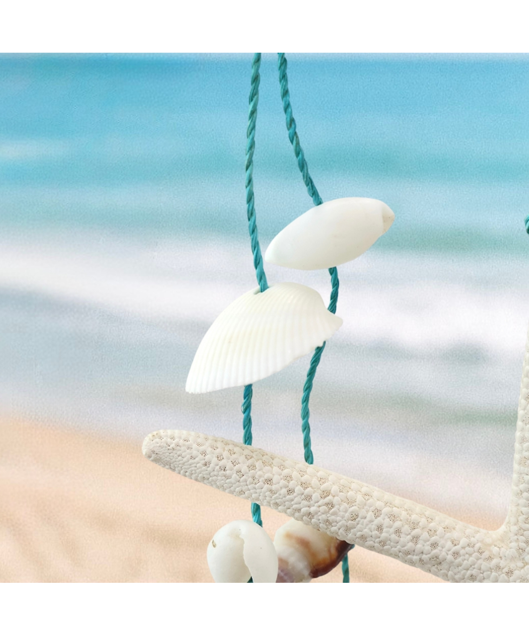 スターフィッシュ＆シェルドリームキャッチャー（ビーチグラス付