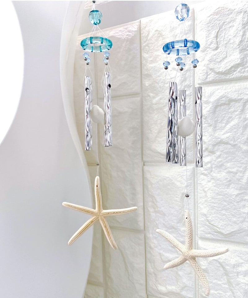 スターフィッシュ&シェル ウィンドチャイム / ブルー SHELOOM