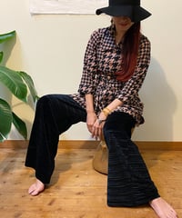 【受注生産】ベロアヨガパンツ-001- black ■sold out■