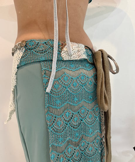 ■ベリーダンス衣装 ４点セット_ mint × mint