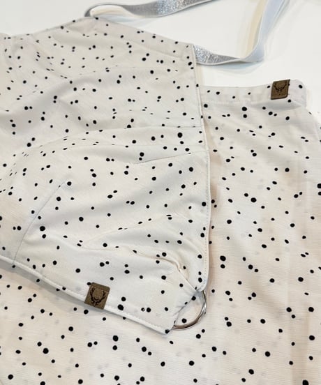 ブラトップ&マーメイドスカートセット_  off white mini dot