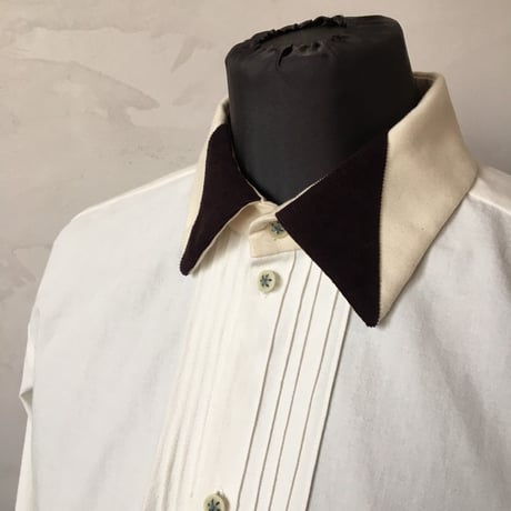 Bow tie colour shirt 　type:ling sleeve【ちょうネクタイシャツ】