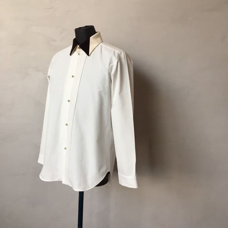 Bow tie colour shirt 　type:ling sleeve【ちょうネクタイシャツ】