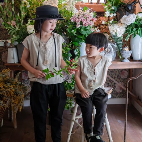 plume lace フレンチブラウス＋ニッカーボッカー