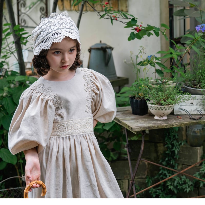 Apolina 2018AW 【パッチワークドレス & ボンネット セット】 パッチワークレースのボンネット | iro-iro works