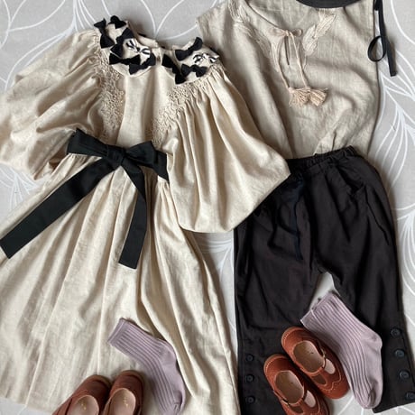 plume lace フレンチブラウス＋ニッカーボッカー