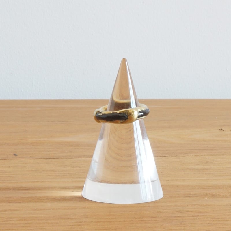 【最終値下げ】メゾンドパルスFrame stone ring_I039 MAISON D'PULSE ｜メゾンドパルスMoon Ring_brass/A-R001 サ