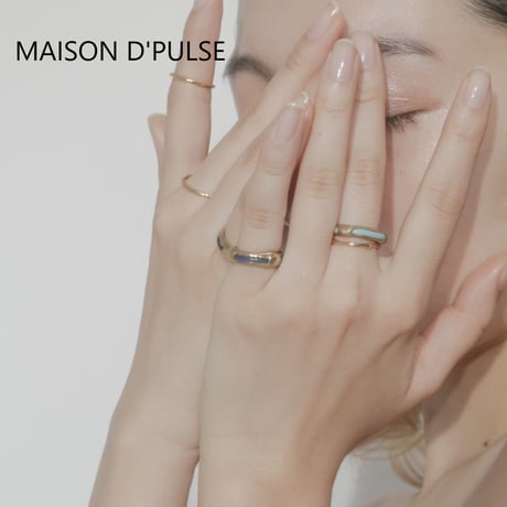 MAISON D'PULSE ｜メゾンドパルスMoon Ring_brass/A-R001 サイズ：3 カラー：ブラック
