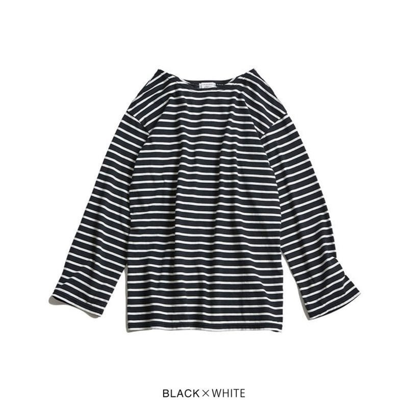ち*む様 SHINZONE マリンボーダーカットソー　1番人気　ブラック　新品未 THE SHINZONE ザ シンゾーン マリンボーダーtee/19SMSCU93 | here.