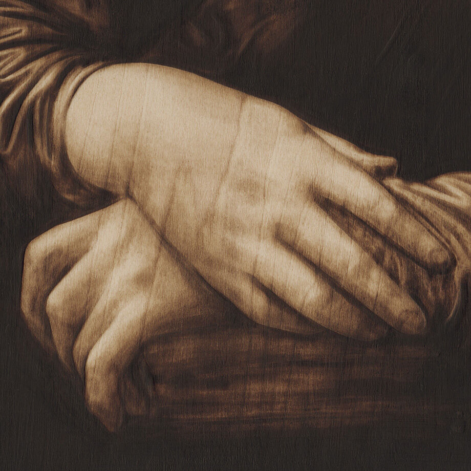 Mona Lisa | 焼絵堂・やきえどう | 焦げ色の濃淡で描いた絵画の販売