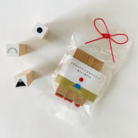 小さなカタチ×モヨウスタンプ -富士山と初日の出- [Mt.Fuji and first sunrise]